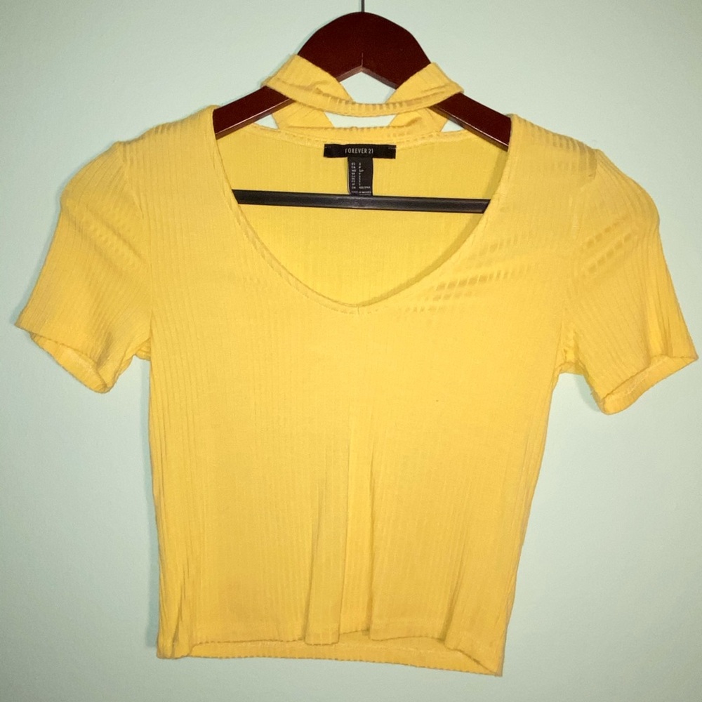 YELLOW SMALL CROPPED SHIRT
